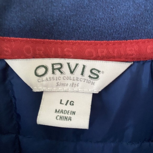 Orvis Mens Jacket Size Large Long Sleeve Full Zip Blue - Picture 7 of 9